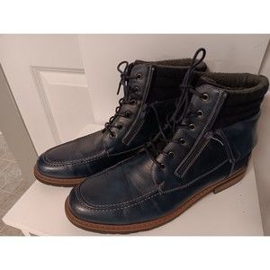 FARANZI MENS BLUE CHUNKY INSULATED BOOTS SIZE 14